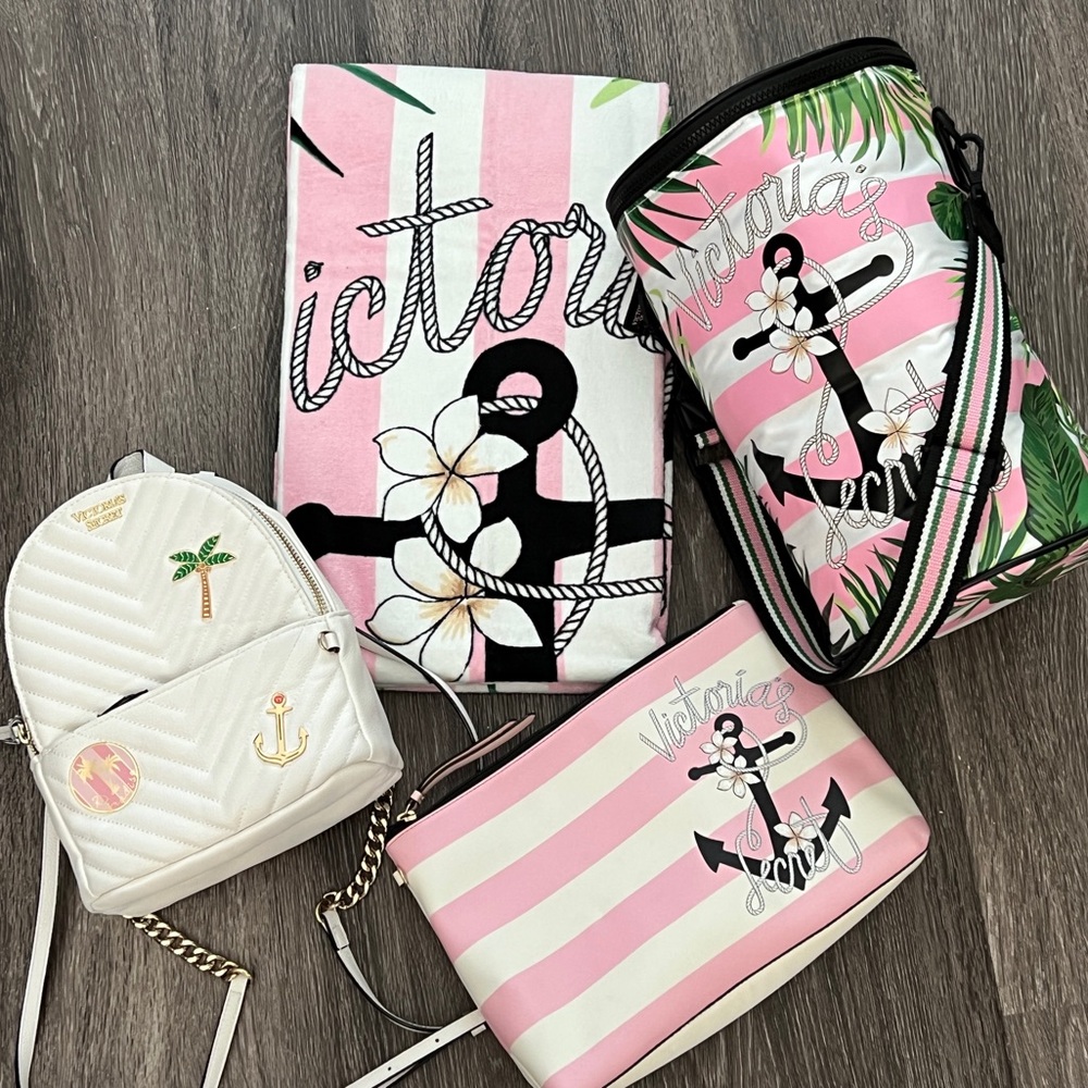 RARE Victoria’s Secret Tropical Paradise Set | Backpack Cooler Towel Pouch